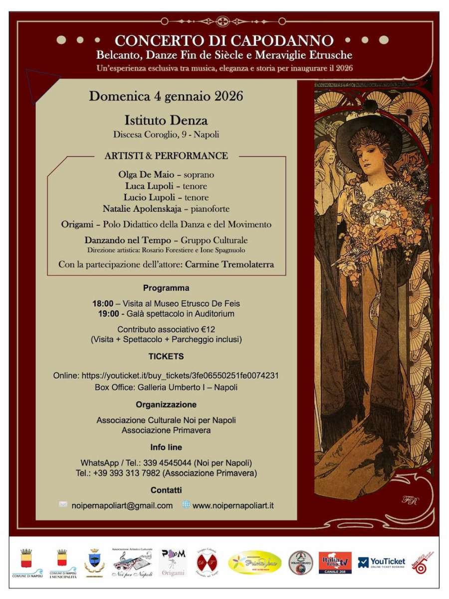 Concerto di Capodanno all’Istituto Denza di Napoli New Year Arts Gala 2026