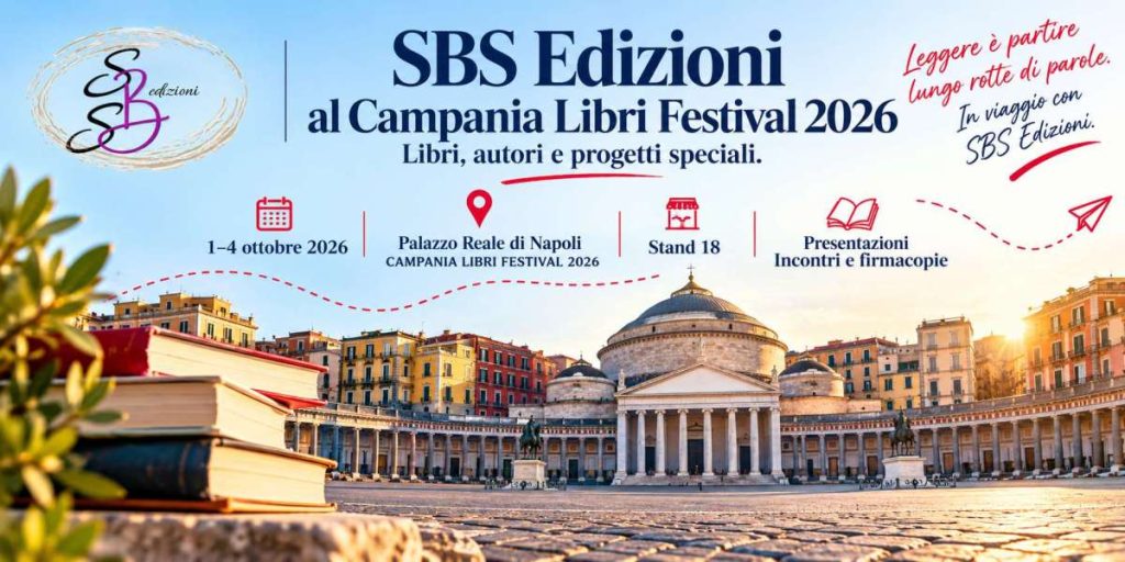 SBS Edizioni torna al Campania Libri Festival 2026 a Palazzo Reale: quattro giorni di libri, autori, incontri e progetti speciali allo stand 18.